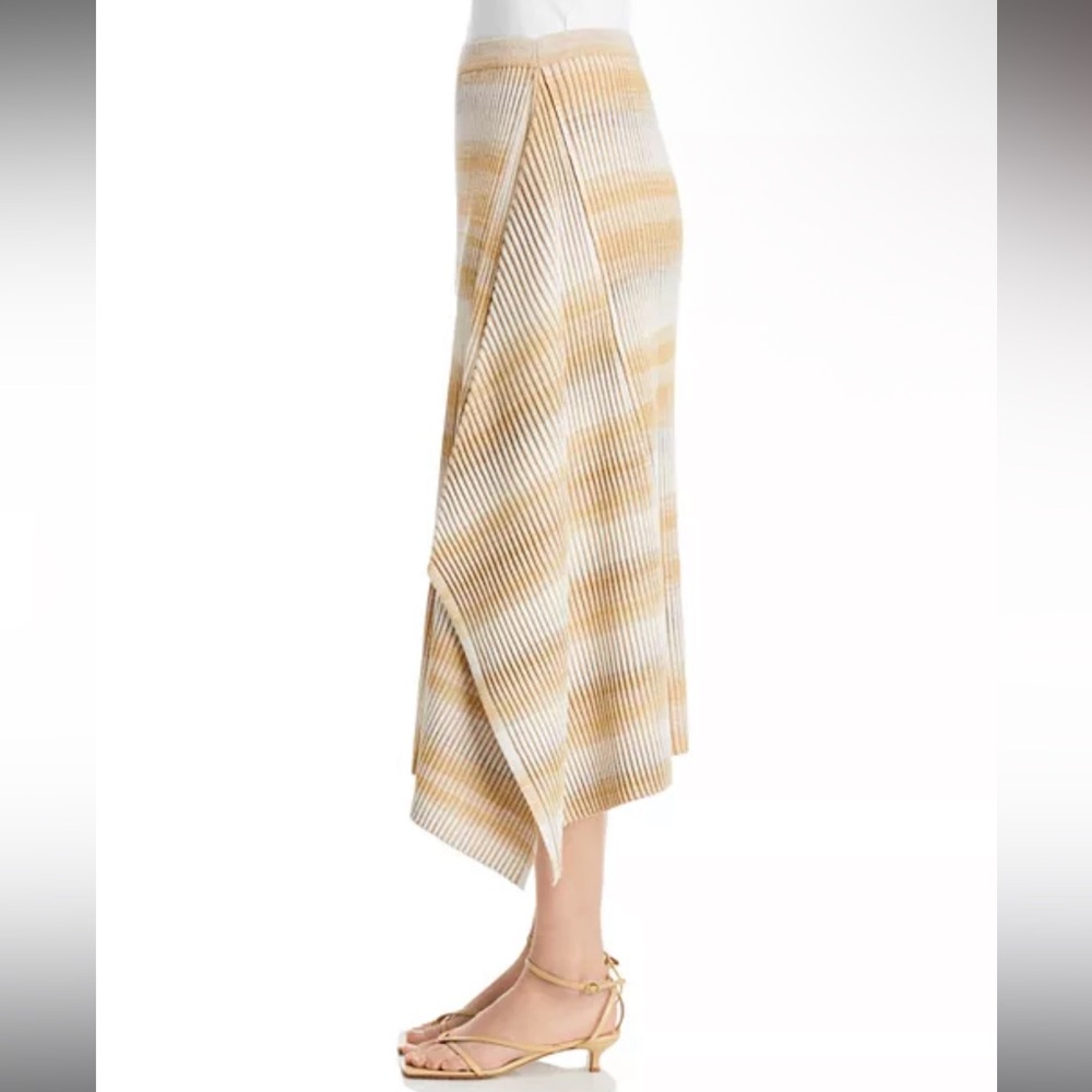 Simkhai Caelan Asymmetrical Ribbed Skirt in Sand Multi - Picture 3 of 11
